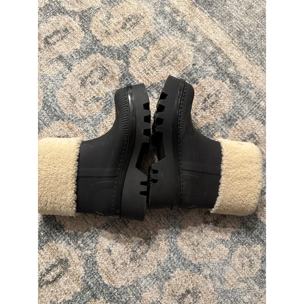 Chloe Raina Shearling-trimmed Ankle Boots In Black Size EU 39 US 8.5
